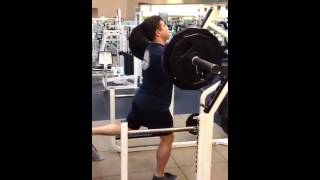 Bulgarian split squat front loaded 205lbs