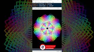 graphics with python turtle | Awesome Python Turtle Codes #codewithilyasoft #coding #python