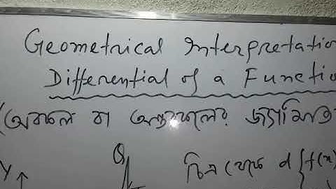 Geometric interpretation of differential (in bengali)