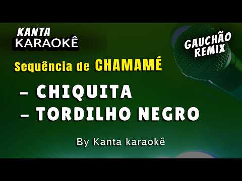Video thumbnail for Sequência de CHAMAMÉ karaokê - Chiquita - tordilho negro - By