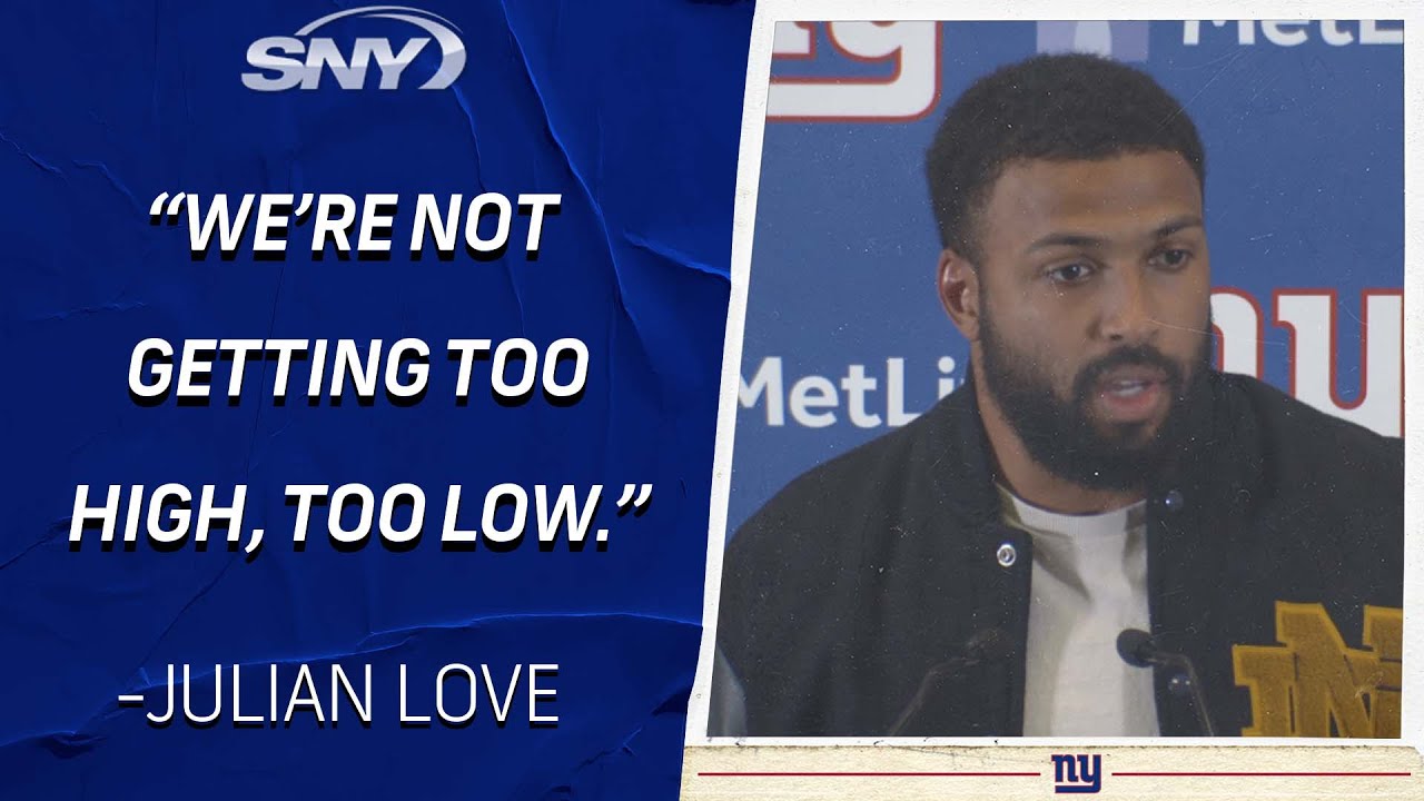 Julian Love on injuries and the importance of keeping focused after a loss | Giants Post Game | SNY