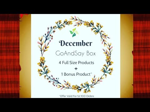 GoAndSay Box December 2017 | Free Product | Unboxing & Review | Coupon Code | *Giveaway open*