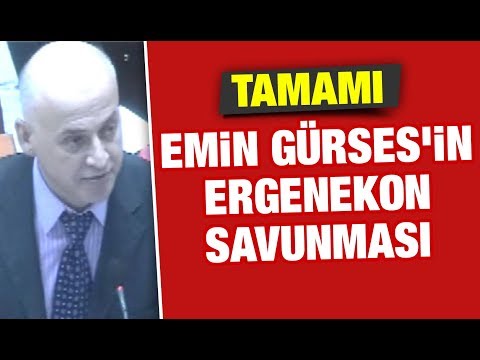 Prof. Dr. Emin Gürses'in Ergenekon savunmasının tamamı