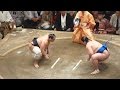 相撲の業師とモンゴルの怪物対決、安美錦（Aminishiki）vs逸ノ城（Ichinojyo）（2014年9月28日 9月場所千秋楽 Aki Basho 2014 Final day）