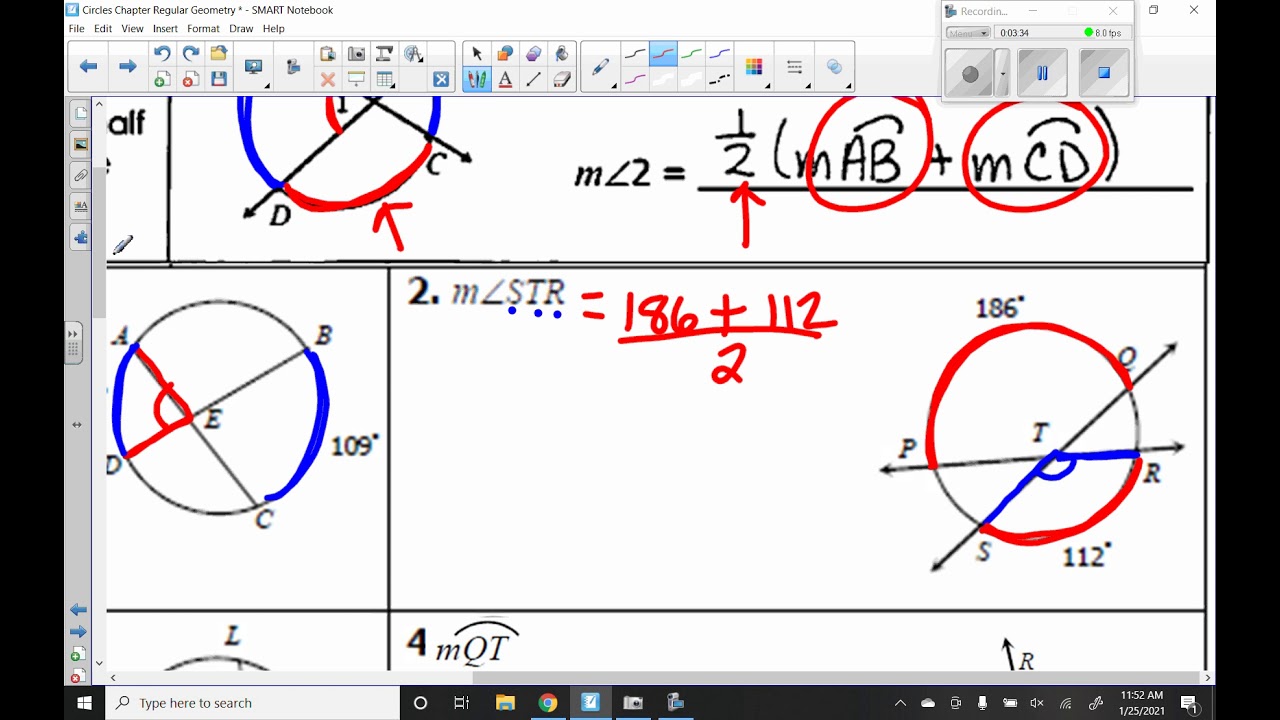 circle   interior intersections