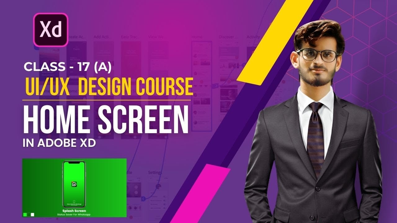 How To Design Home Screen UI In Adobe XD Full Tutorial In Hindi 2023 ||Class#17|| 