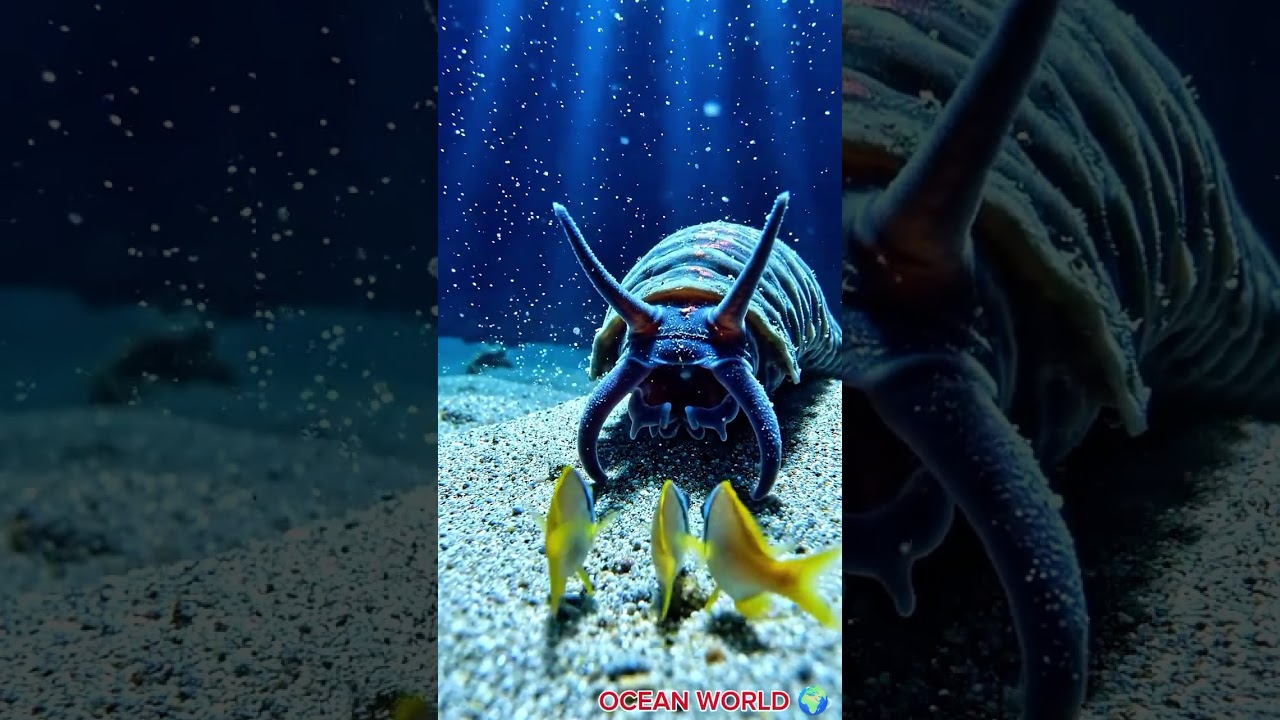 The Monster Hidden Beneath the Sand 😳 #BobbitWorm #youtubeshorts #wildlife #shorts #seacreatures