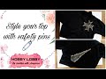 Revamping old top with safety pins diy fashion safety pin craft