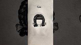 How to draw hair✏️ #howtodraw #art #drawing #tutorial #shorts