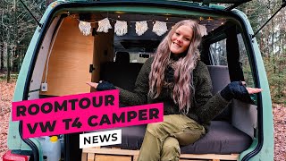 Selbst ausgebauter VW T4 Campervan mit Fernseher | Roomtour VAN TOUR