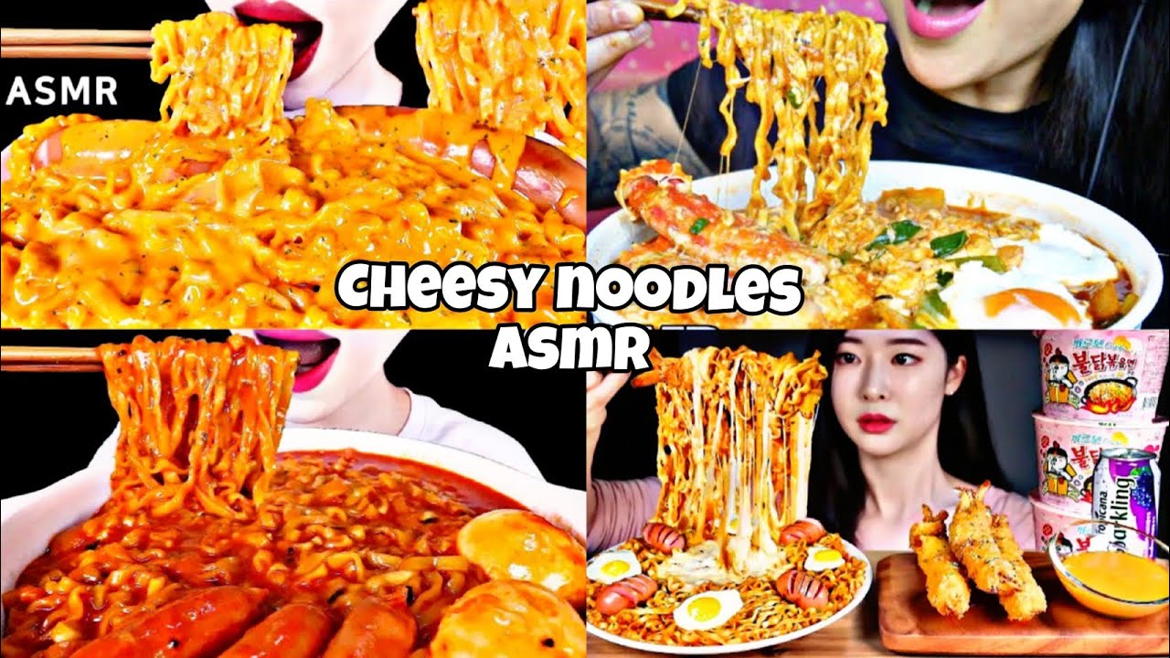 2x speed asmr eating*cheesy noodles* compilation 😋🍜  🧀 