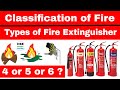 Classification of fire in hindi  types of fire extinguisher  classes of fire in hindi
