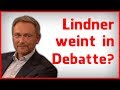 Christian Lindner kämpft bei 4vs1 Debatte mit den Tränen