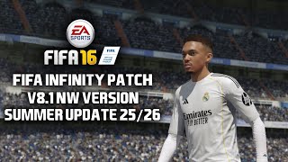 FIFA 16 PATCH 2026 - UNOFFICIAL FIP16 V8.1 UEFA NW 25/26 Update