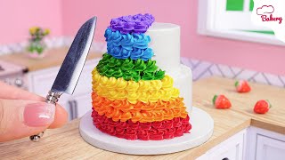 [Mini Cake ]  2tier Rainbow Wave Cake: Colorful Layers of Joy | Mini Bakery