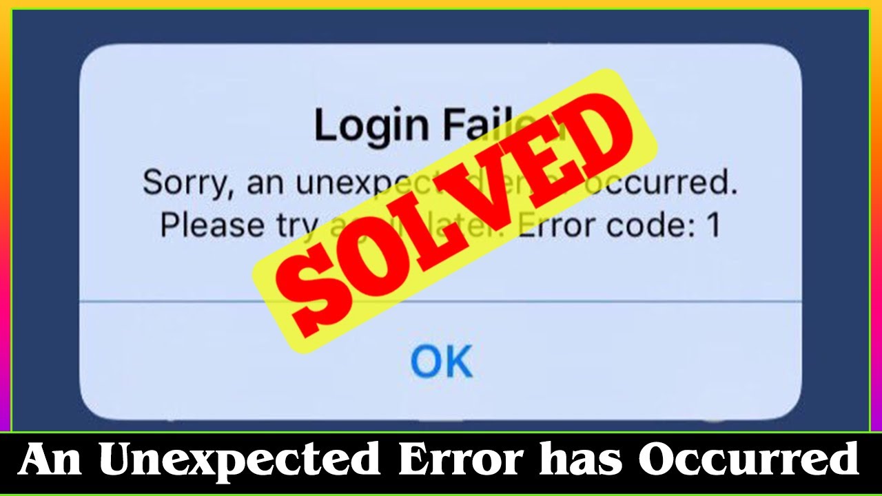 Unexpected internal error. An unexpected Error occurred. Please. An unexpected Error occurred. Please try again later. An Error has occurred. Sorry, an unexpected Error occurred..