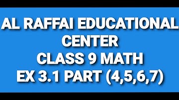 Class 9 math exercise 3.1 part (4,5,6,7)