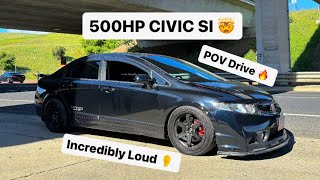 NASTY Supercharged Civic Si Terrorizes The STREETS!