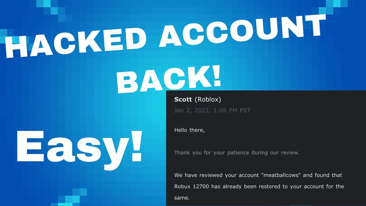 How To Get Your Hacked Roblox Account Back 2023 Youtube