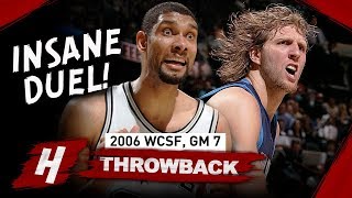 Dirk Nowitzki vs Tim Duncan INSANE Game 7 Duel Highlights 2006 NBA Playoffs  MUST SEE!