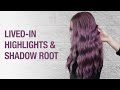Lived-In Lavender Hair with Shadow Root | Low Maintenance Violet Hair Color Technique | Kenra Color