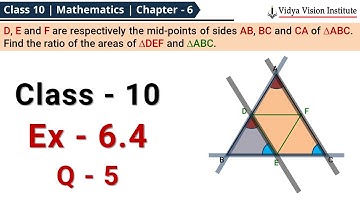 Class 10 Maths, Exercise 6.4 - Q 5 🌟 Triangles 🌟 NCERT, CBSE 🎯