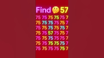 Find 57 in 3 seconds 🔥 | Only 1% Can See It 👀#quiz #iq #braingames #puzzle #quiz #games #gaming