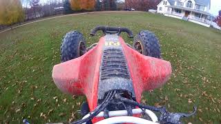 Wheelies on suzuki lt230s