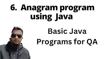 Basic Java Program - Anagram - Check if two numbers are anagram | Java for QA SDET Playlist