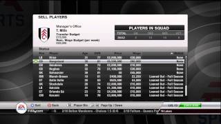FIFA 12 - Fulham FC - Manager Mode Commentary - Episode 9 'Sell Sell Sell'