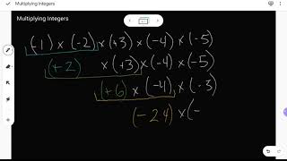 Grade 8 - Multiplying Integers