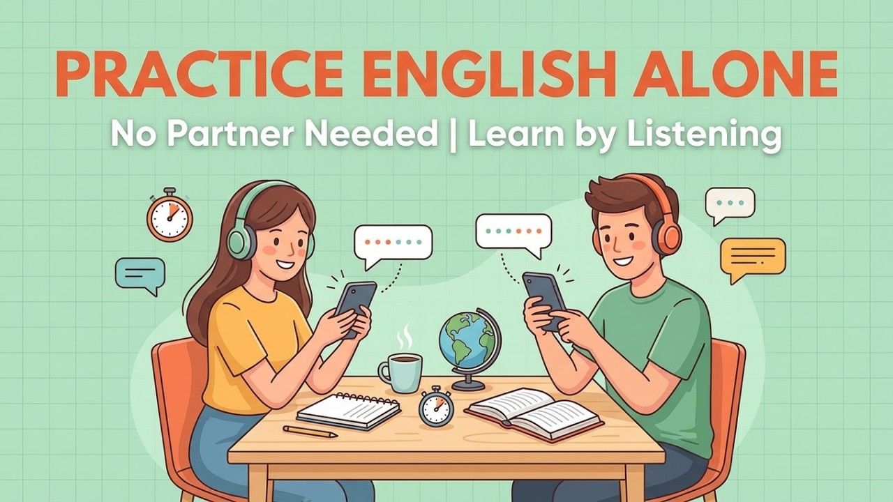 How to Practice English Alone at Home – No Partner Needed - YouTube