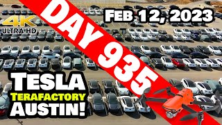 BACK IN ACTION OVER GIGA TEXAS! - Tesla Gigafactory Austin 4K  Day 935 - 2/12/23 - Tesla Terafactory