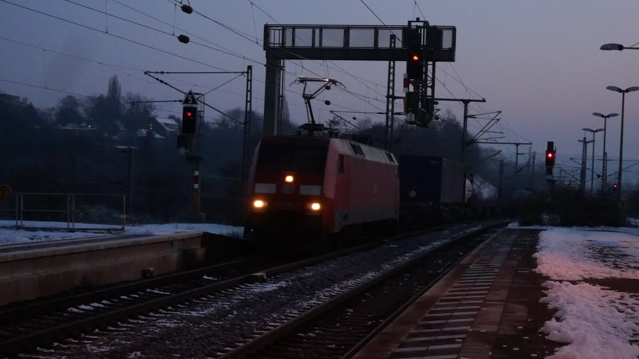 Eisenbahnverkehr in Wuppertal-Vohwinkel Mit Br 185 152 462 3429 1440 146 442 429 402 412 (Schnee)