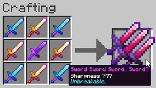 Minecraft UHC but you can craft a 'Sword Sword Sword.. Sword?'..