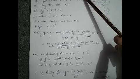 Packing efficiency in simple cubic lattice