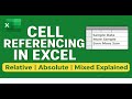 Cell Referencing in Excel | Relative, Absolute & Mixed Explained #Luminexskillforgeinstitute #excel