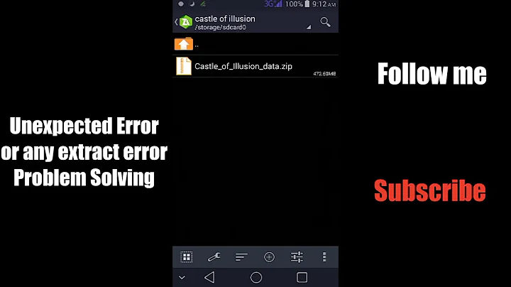 (Archive file) Unexpected error problem solving in android