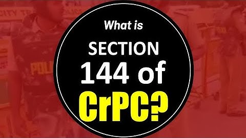 Section 144 and 144 A of crpc #section144and144acrpc #section144  #section144crpc
