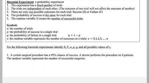 Math 209 : 4.3 #1 (Statistics Tutorial : Binomial Experiments)