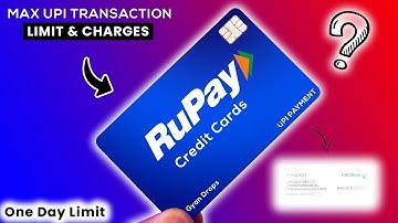 All RuPay Credit Card Maximum UPI Transaction Limit & Charges with Proof🤔