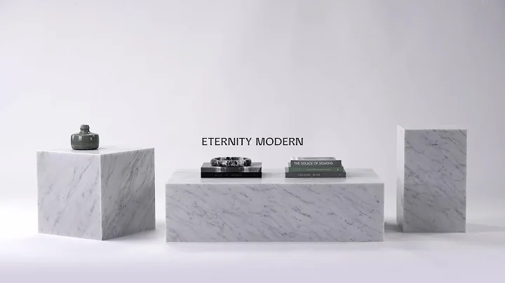 Kaia Marble Plinth Collection - Carrara White | Modern Furniture