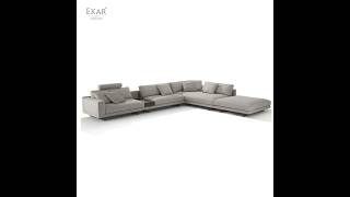 Modern Modular Sectional Sofa – L-Shaped Fabric Sofa with Chaise for Living Room | EKAR Furniture