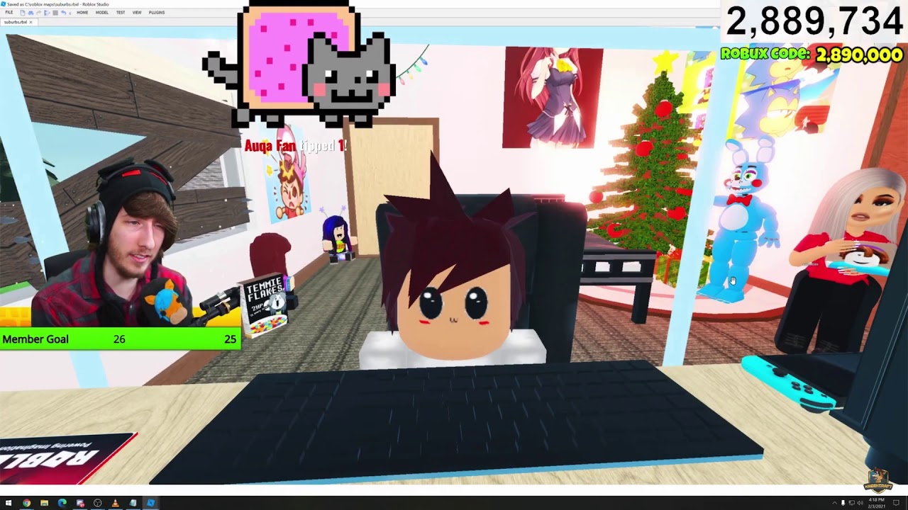 Kreekcraft Records A New Kreeky Video On Live Stream When Kreekcraft Promises His Fans Free Robux Youtube - free robux live stream youtube