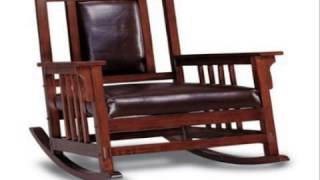 http://goo.gl/JyOqi You Save $408.81 (81%) Today. Mission Style Wood and Leather Rocking Chair Rocker. Dimensions: 29.5L x 