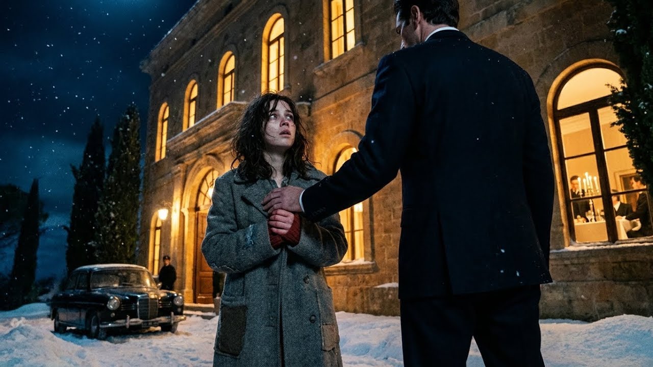 Guardava la cena di Natale dalla finestra... Il Capo uscì e la portò dentro: 