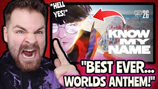 KNOW MY NAME - True Damage (Official Music Video) | LEAGUE OF LEGENDS Worlds 2026 Anthem | REACTION!