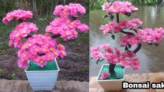 2 Model Bonsai Sakura Dari Plastik Kresek 