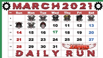 The Binding of Isaac Afterbirth Plus Daily Run March 9th, 2021