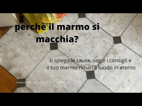 Video: Il marmo duro si macchia?